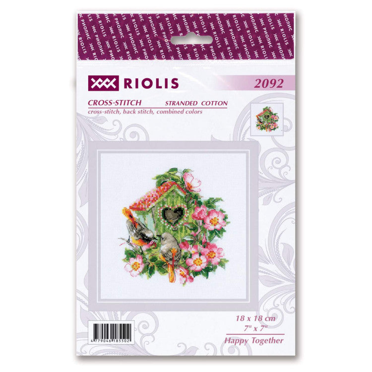 Cross stitch kit Happy Together 18x18 cm SR2092