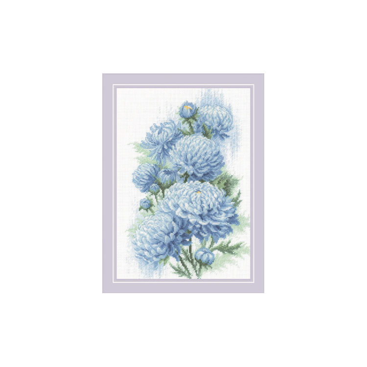 Cross stitch kit Delicate Chrysanthemums 21x30 cm SR2140