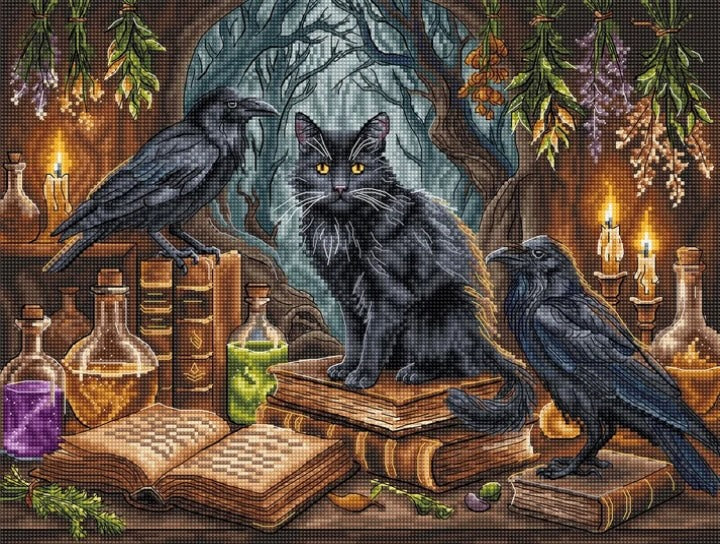 New AVA Cross Stitch Kits: The Dressmaker’s Corner, Black Cat and Ravens & Golden Autumn