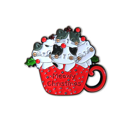 Letistitch Meowy Christmas Chart Holder & Needle Minder 14341