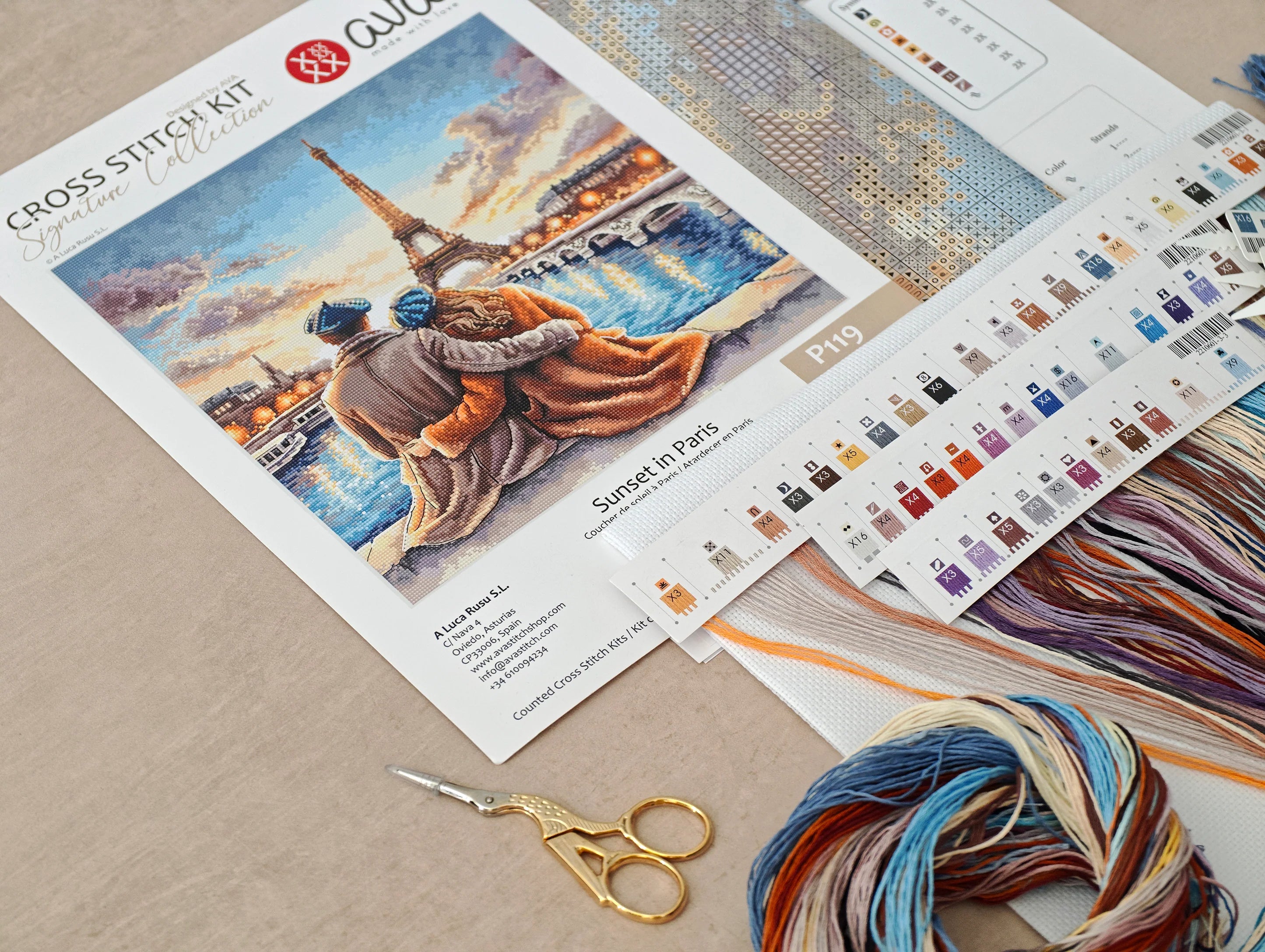 Sunset in Paris - Cross-Stitch Kit - Signature Collection P119