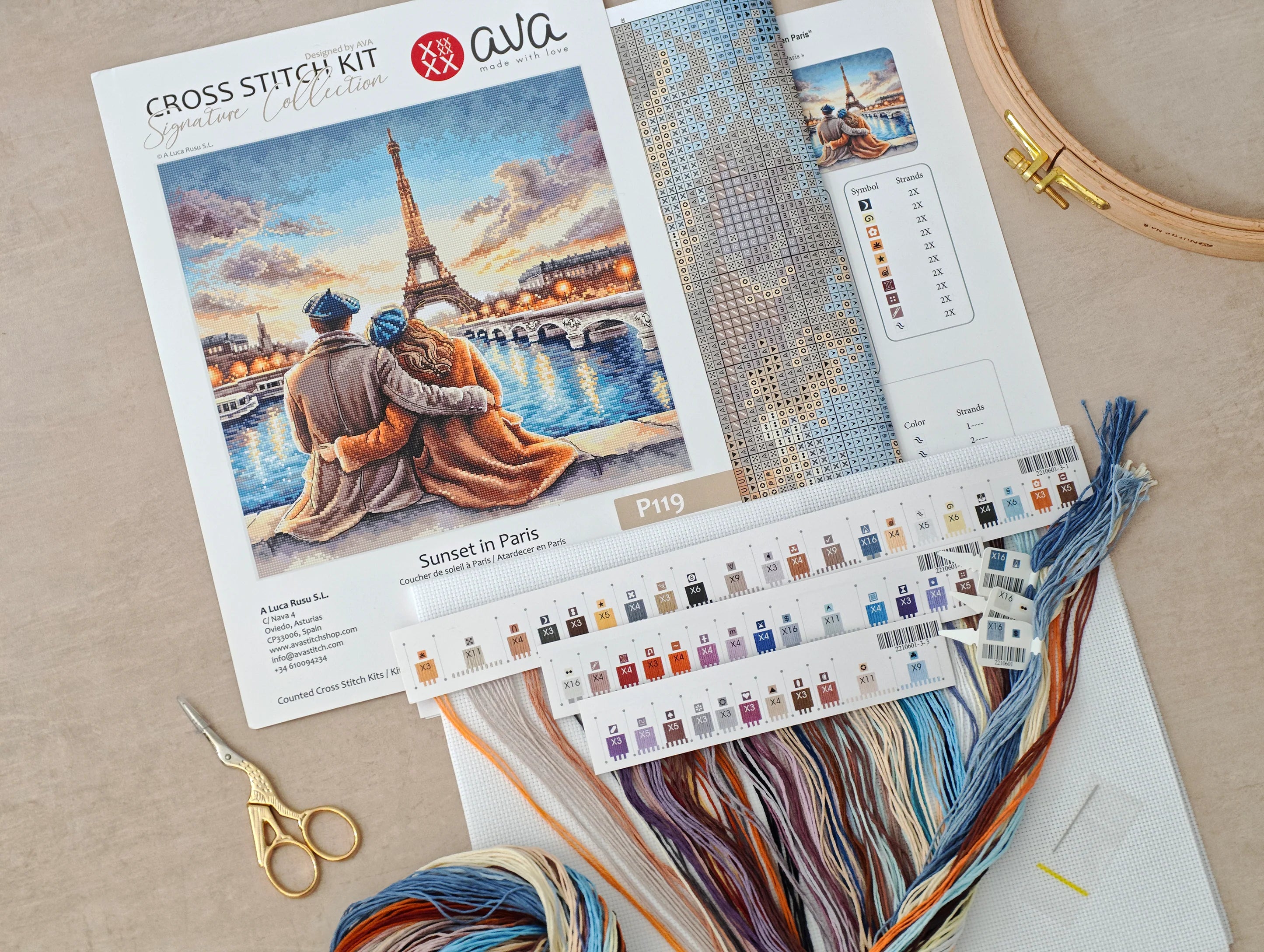 Sunset in Paris - Cross-Stitch Kit - Signature Collection P119