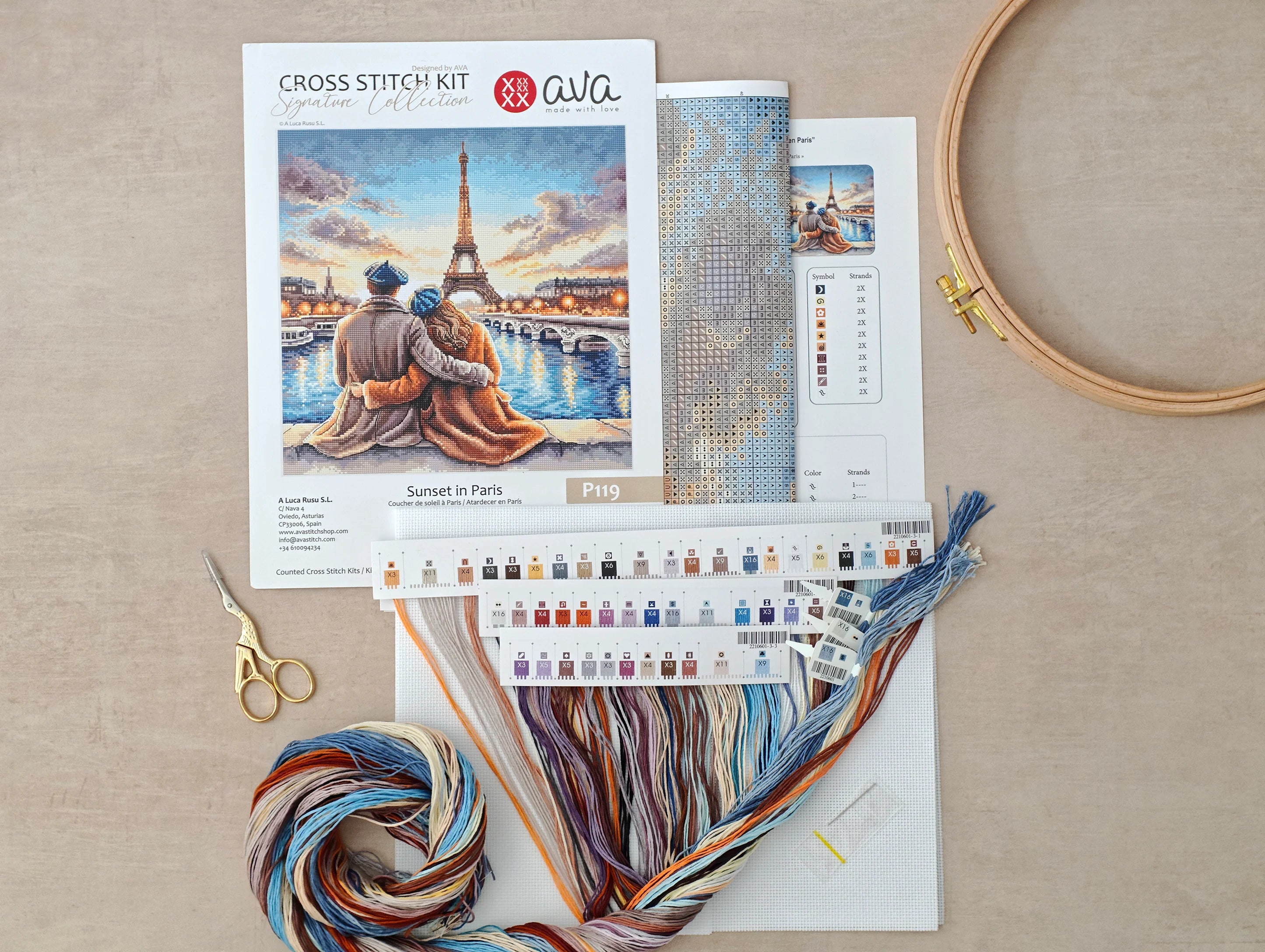 Sunset in Paris - Cross-Stitch Kit - Signature Collection P119