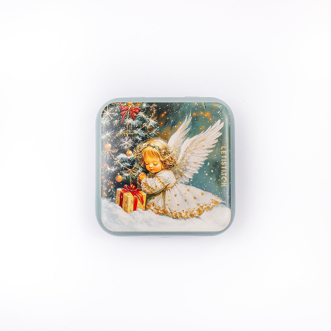 Tin Box for Needles – “Christmas Angel” SKU 25636 👼✨🎄