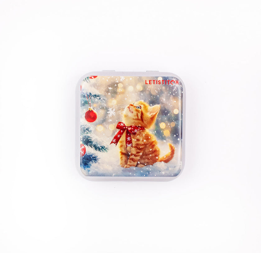 Tin Box for Needles – “Merry Meow” SKU 25638 🐾