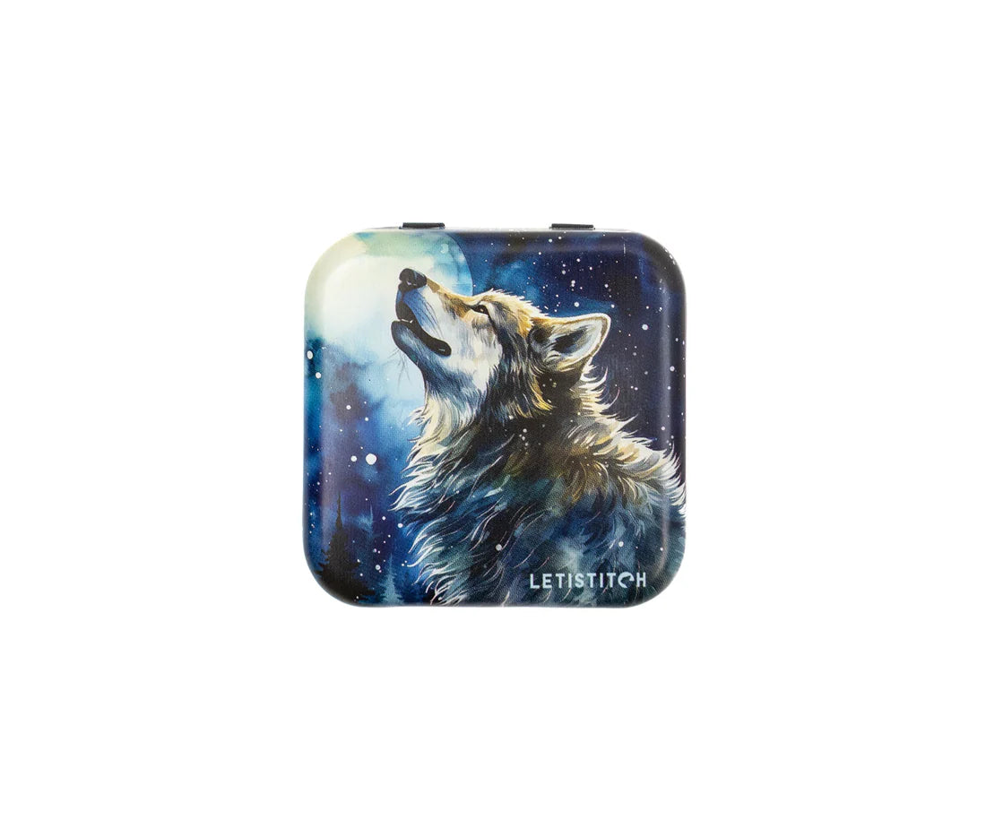 "Midnight Snowfall" SKU 25644-Tin Box for Needles