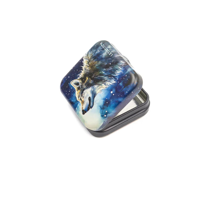 "Midnight Snowfall" SKU 25644-Tin Box for Needles