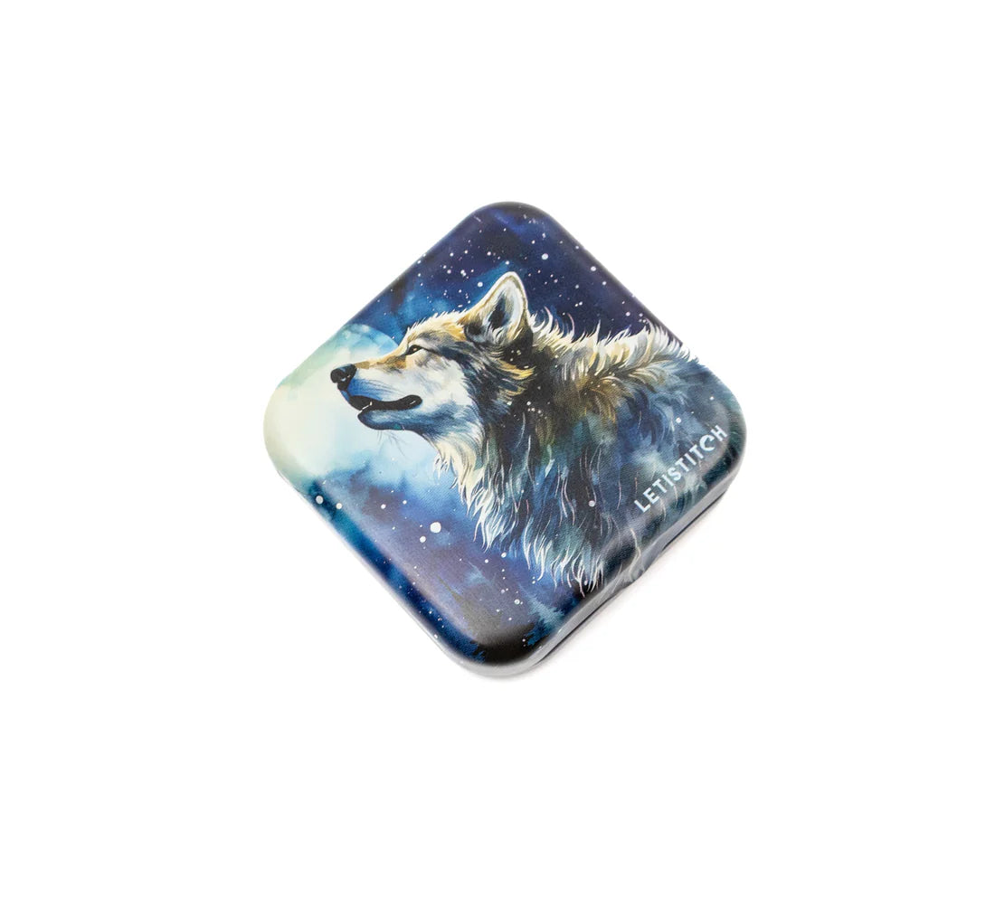 "Midnight Snowfall" SKU 25644-Tin Box for Needles