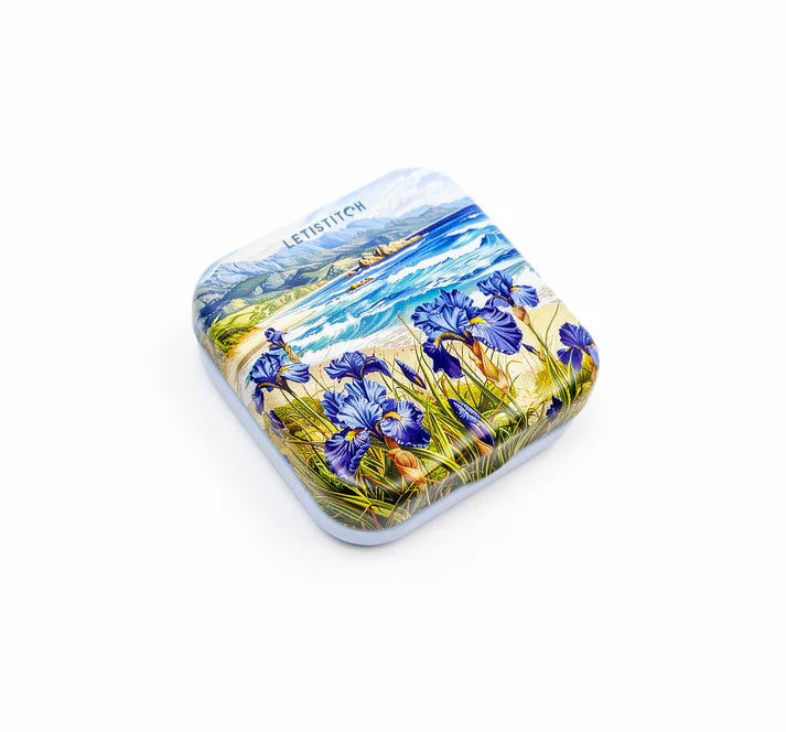 "Blue Harmony" SKU 25647-Tin Box for Needles