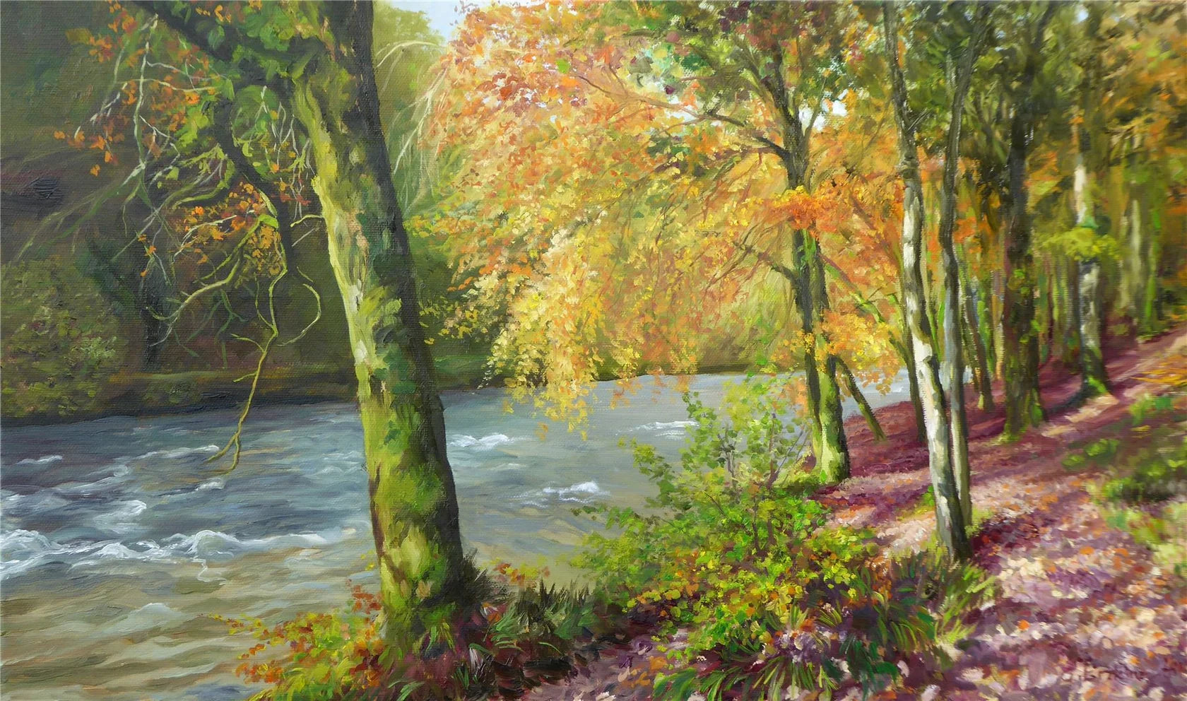 The Barle in Autumn 500 Piece Jigsaw Puzzle
