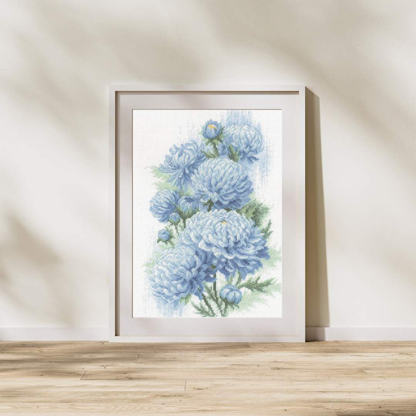Cross stitch kit Delicate Chrysanthemums 21x30 cm SR2140