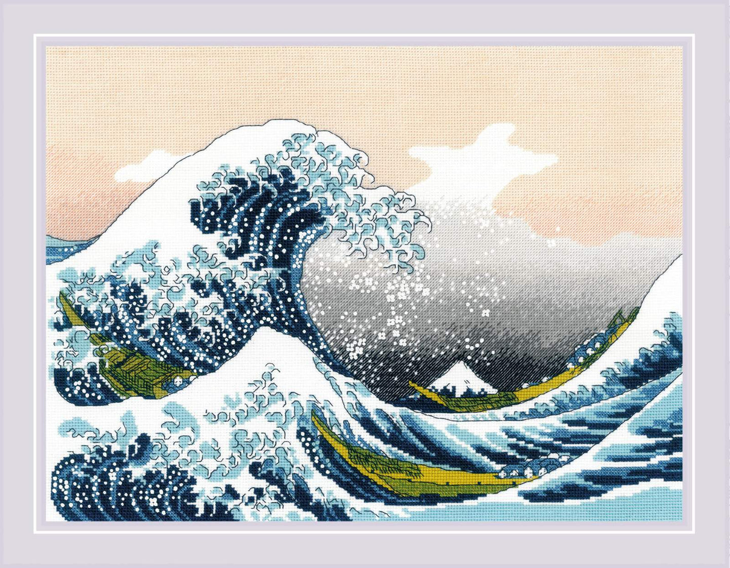 Cross stitch kit "The Great Wave off Kanagawa after K. Hokusai Artwork" 40x30cm SR2186