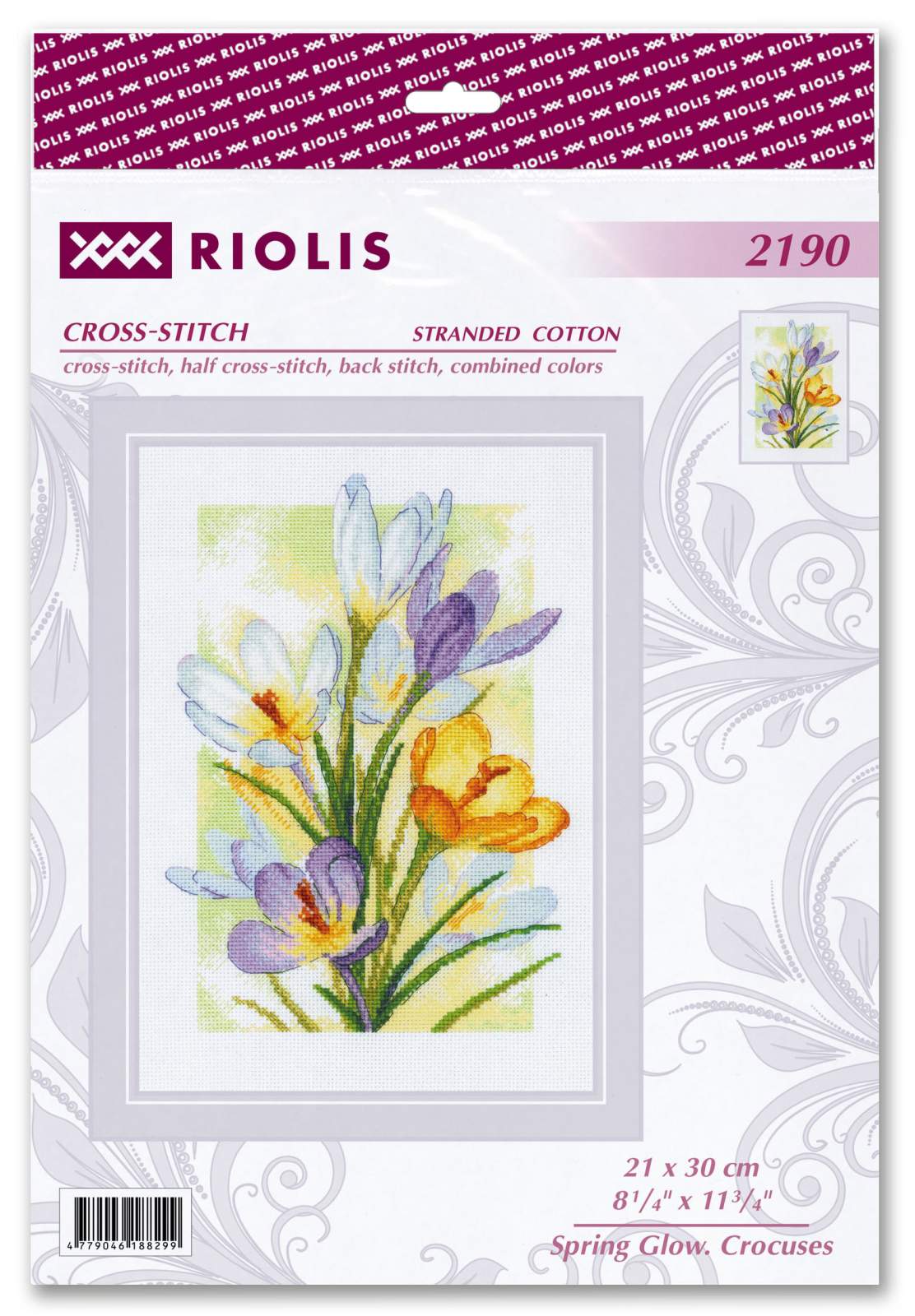 Cross stitch kit "Spring Glow. Crocuses" 21x30 cm SR2190