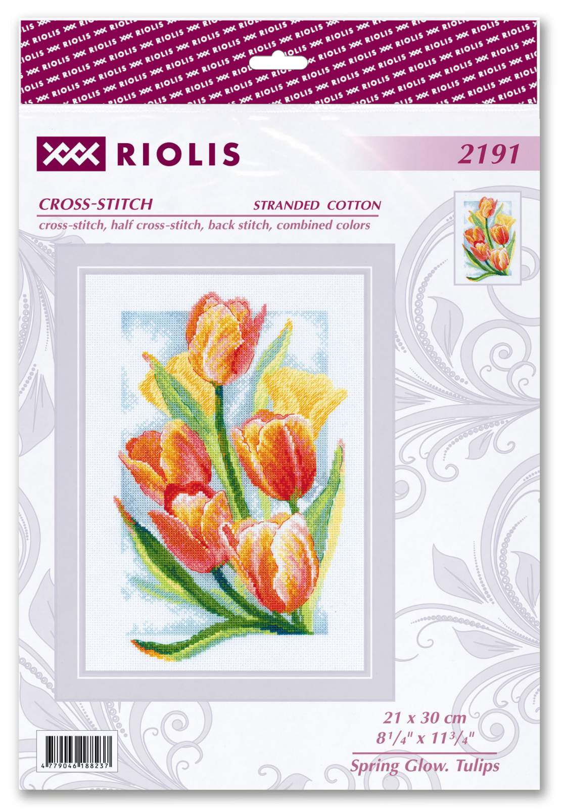 Cross stitch kit "Spring Glow. Tulips" 21x30 cm SR2191