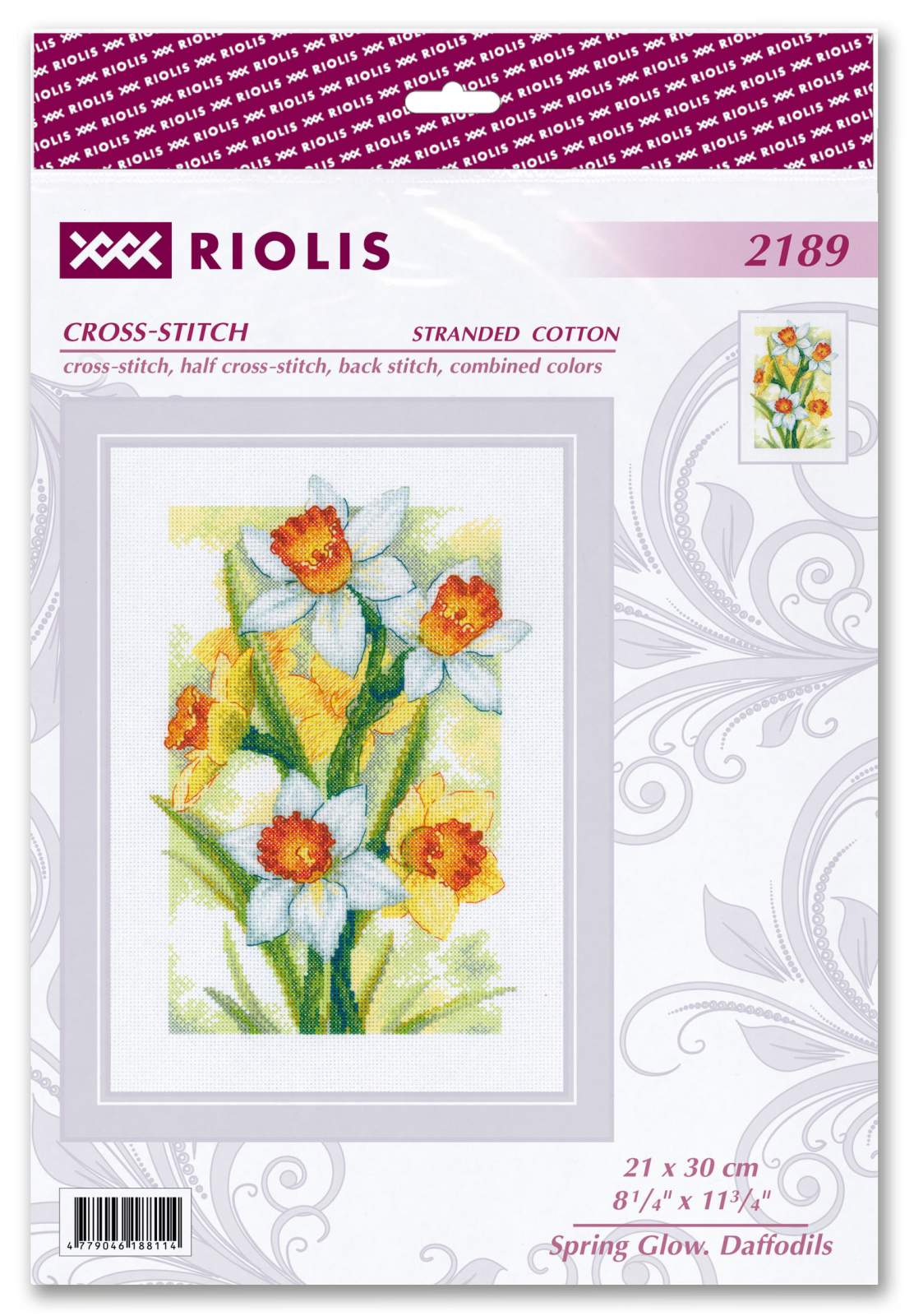 Cross stitch kit "Spring Glow. Daffodils" 21x30 cm SR2189