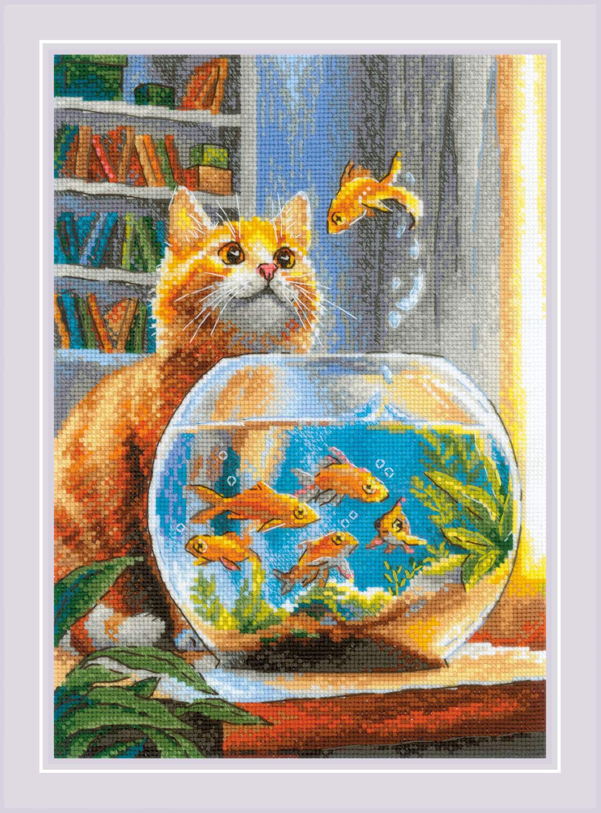 Cross stitch kit "Ginger Observer" 21x30 cm SR2218
