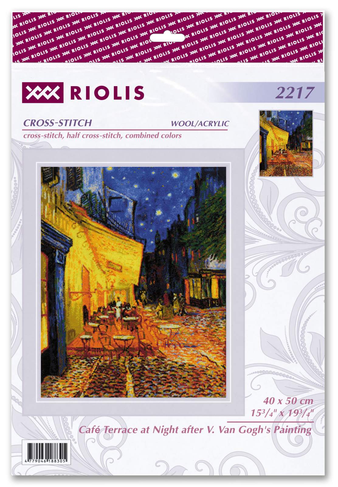 Cross stitch kit "Café Terrace at Night after V. Van Gogh's Painting" 40x50cm SR2217