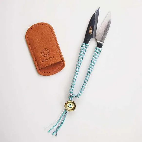 Cohana Shozaburo thread snips with braid green - 1pc