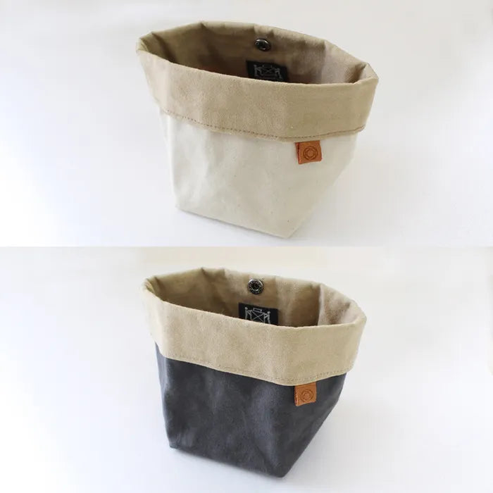 Cohana Accessory Pouch Waxed Canvas 15.5x9cm Natural - 1pc
