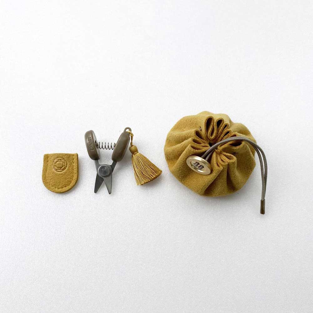Cohana Seki Mini Scissors in Drawstring Pouch Yellow