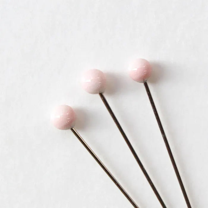 Cohana Sakura Glass-head Pins 0.55x35mm Pink - 20pcs