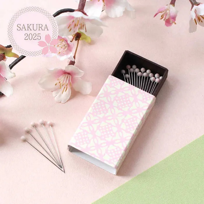 Cohana Sakura Glass-head Pins 0.55x35mm Pink - 20pcs