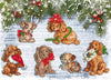 L470 Christmas Puppies 6 pcs. Ornaments - CHART