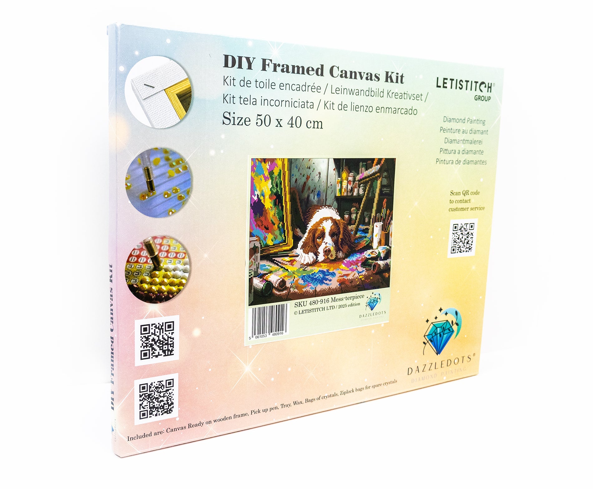 480-916 Mess-terpiece– Framed Diamond Painting Kit (40 × 50 cm) – Limited Edition