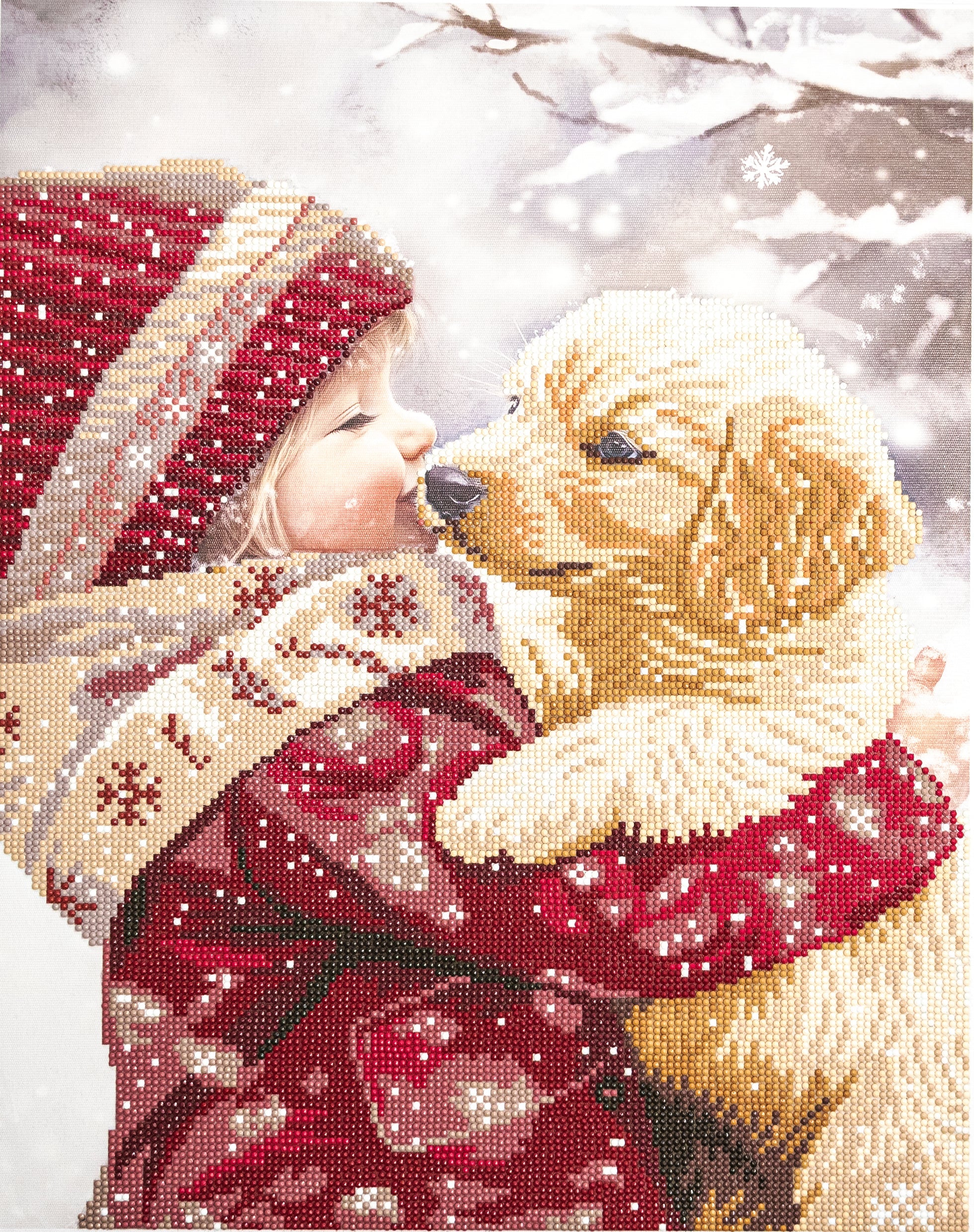 480-992 Puppy Love– Framed Diamond Painting Kit (40 × 50 cm) – Limited Edition