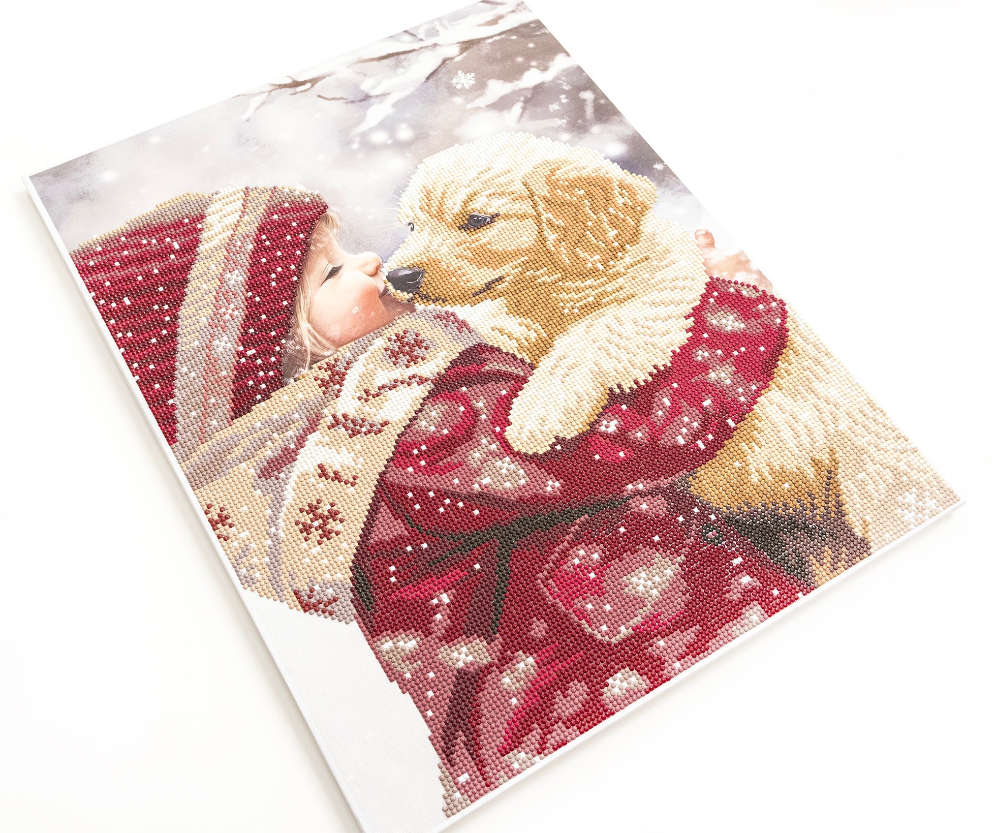 480-992 Puppy Love– Framed Diamond Painting Kit (40 × 50 cm) – Limited Edition