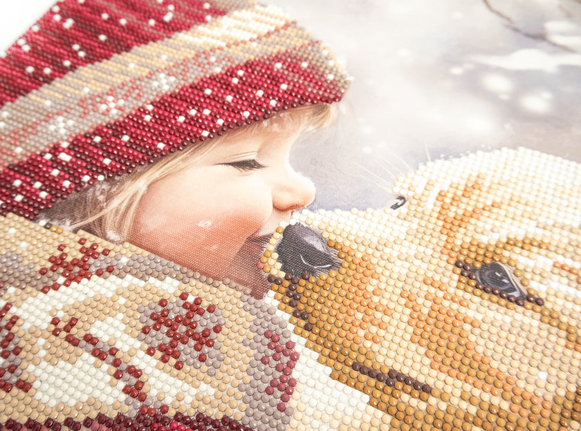 480-992 Puppy Love– Framed Diamond Painting Kit (40 × 50 cm) – Limited Edition