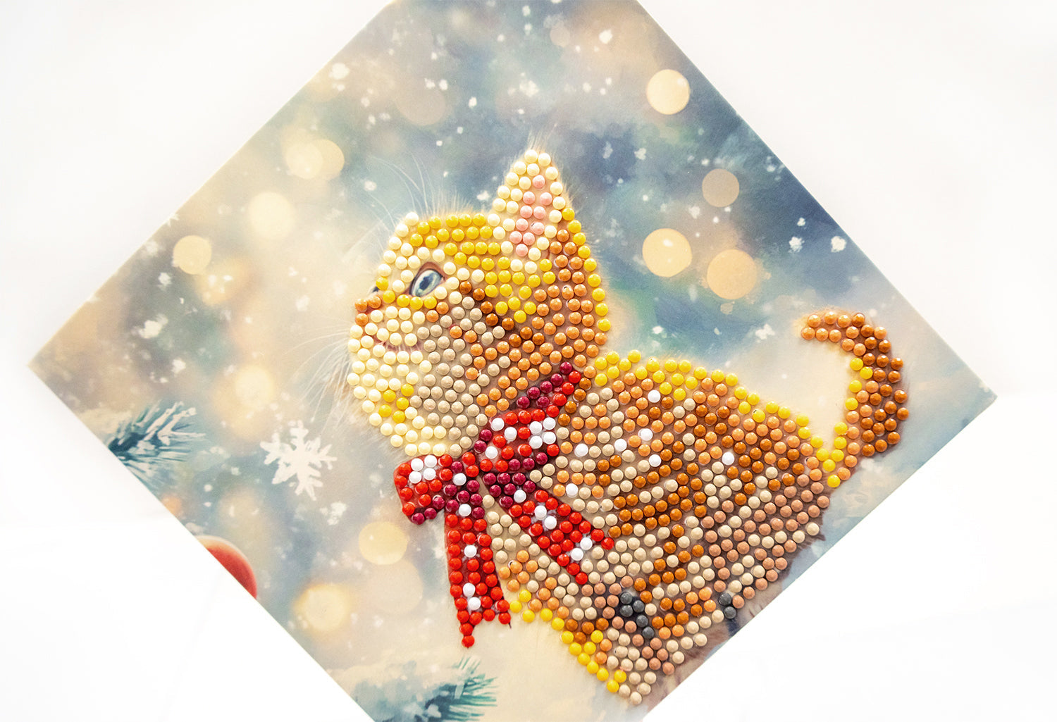 DIY Diamond Painting Card Kit – “Merry Meow” (480-787) 🐱🎄✨