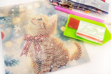 DIY Diamond Painting Card Kit – “Merry Meow” (480-787) 🐱🎄✨