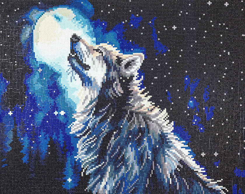 481-005 Midnight Snowfall– Framed Diamond Painting Kit (40 × 50 cm) – Limited Edition