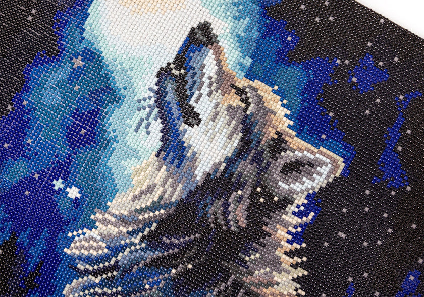 481-005 Midnight Snowfall– Framed Diamond Painting Kit (40 × 50 cm) – Limited Edition