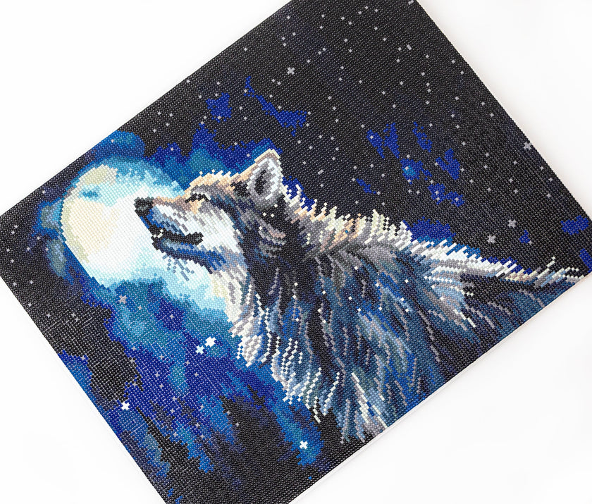 481-005 Midnight Snowfall– Framed Diamond Painting Kit (40 × 50 cm) – Limited Edition