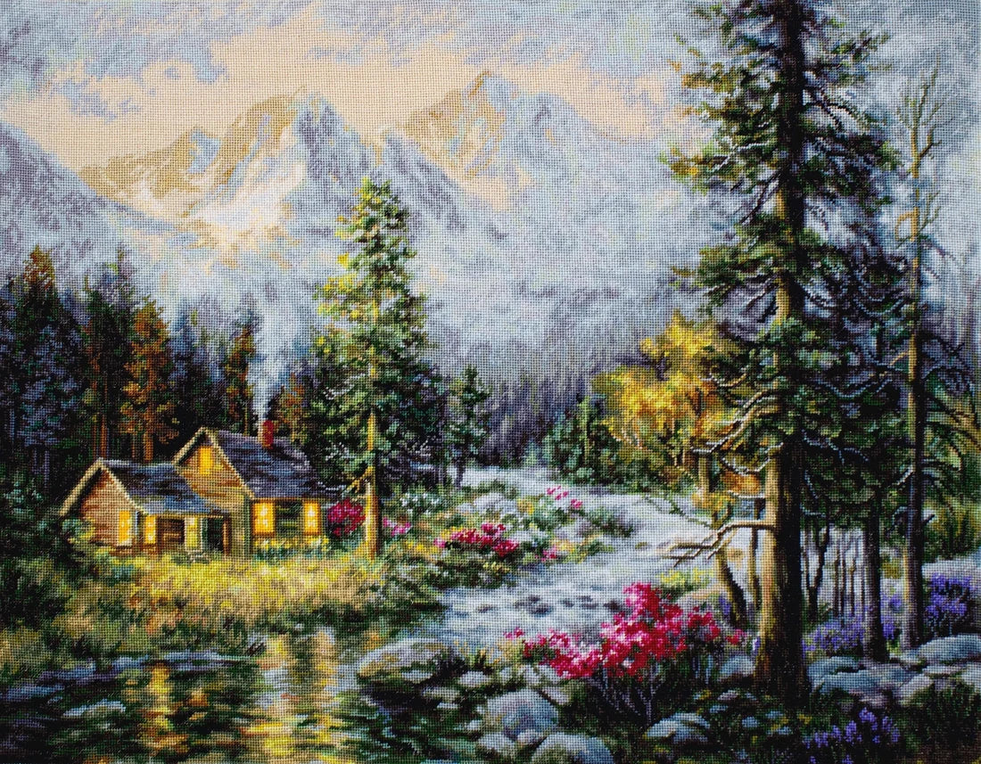 Cross Stitch Kit Luca-S Gold - Camper's Cabin, B610