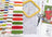 Embroidery hoop, threads, scissors, and cross-stitch pattern on a table.