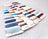 Color swatch card with various embroidery threads from LETISTITCH on a light gray background
