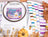 Cross-stitch hoop with a pumpkin-themed design, surrounded by colorful threads and autumn decorations.