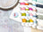 Colorful embroidery threads on a cross-stitch chart with an embroidery hoop.