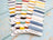 Collection of colorful embroidery floss on white cards with 'LetiStitch' branding on a light blue wooden surface.