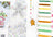 Cross-stitch pattern with gingerbread man design and colorful threads on a white background