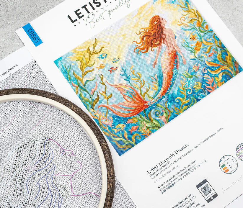 Cross Stitch Kit-L9981 Mermaid Dreams
