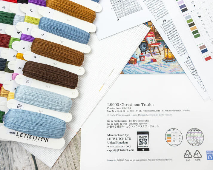 L9990 Christmas Trailer Cross Stitch Kit