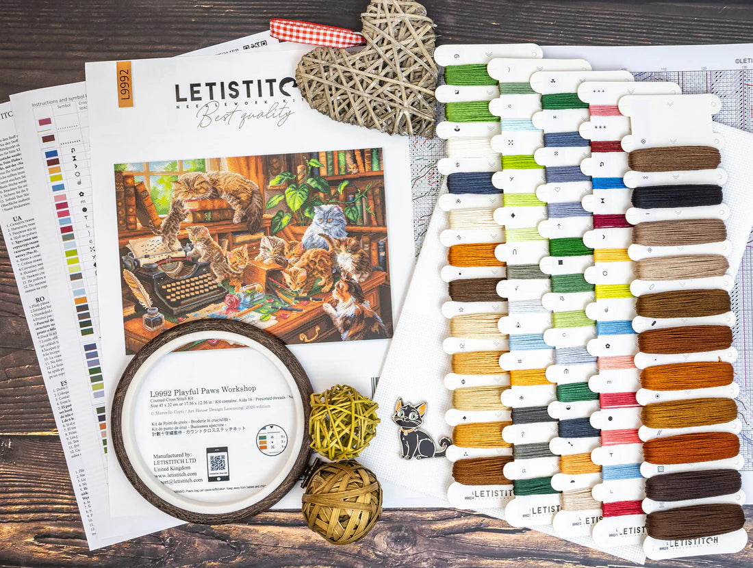 Workshop Cross Stitch Kit-L9992 Playful Paws