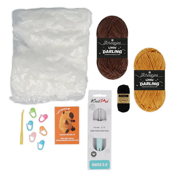 YarnZoo Crochet Starter Kit - Capybara - 1pc