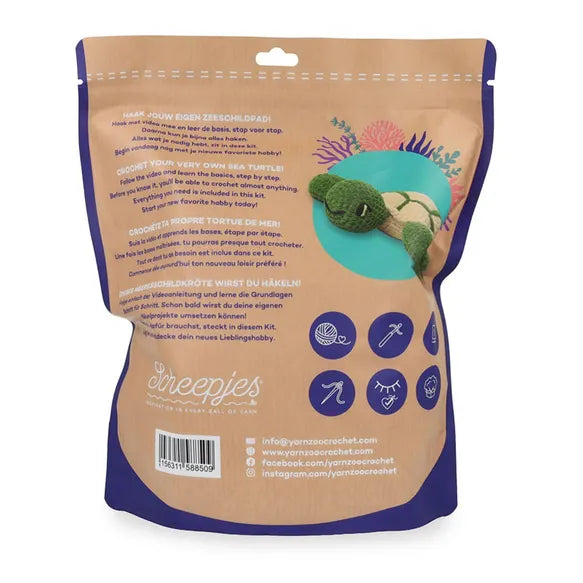 YarnZoo Crochet Starter Kit - Sea Turtle - 1pc