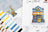 Cross stitch kit with a bakery design and pattern chart
