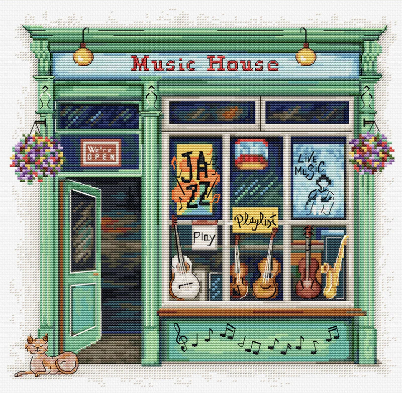 Cross Stitch Kit Luca-S - Music House, B1440